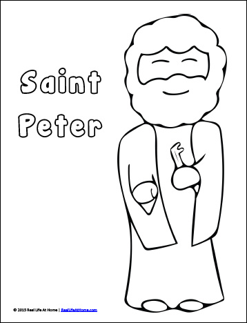 Saint Peter themed 24-page printables and worksheets packet from RealLifeAtHome.com