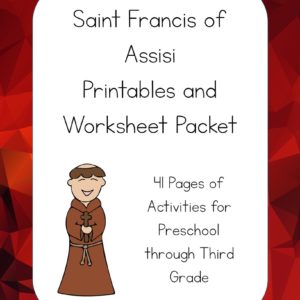 Saint Francis of Assisi Printables and Worksheet Packet