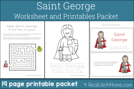 19-page Saint George Printables and Worksheet Packet