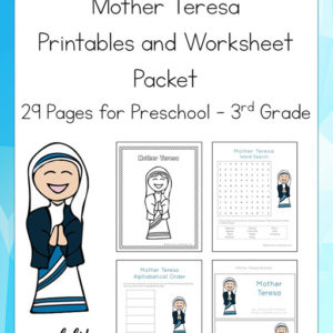 Studying about Mother Teresa? Check out this 29-page Mother Teresa Printable Packet