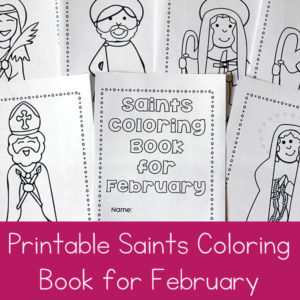 Free Printable Saints Coloring Book for February
