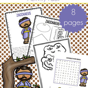 Zacchaeus Printables Packet including Zaccheus Story for Kids, Zaccheus Coloring Page, and More | Real Life at Home