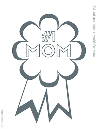 Free printable Number one mom award from Real Life at Home