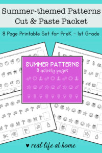 Summer Math Patterns Printables Set