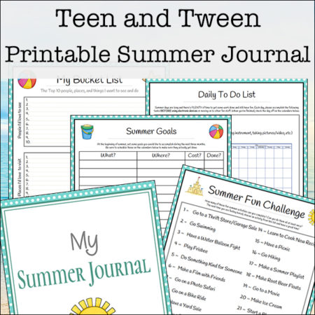Printable Summer Journaling Pages for Teens and Tweens | Real Life at Home