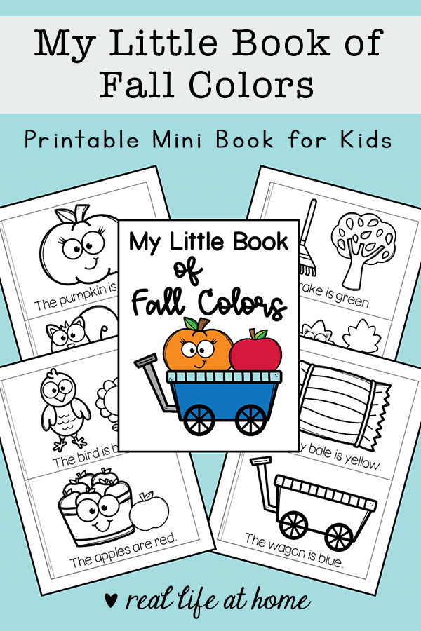 My Little Book of Fall Colors Mini Book for Kids