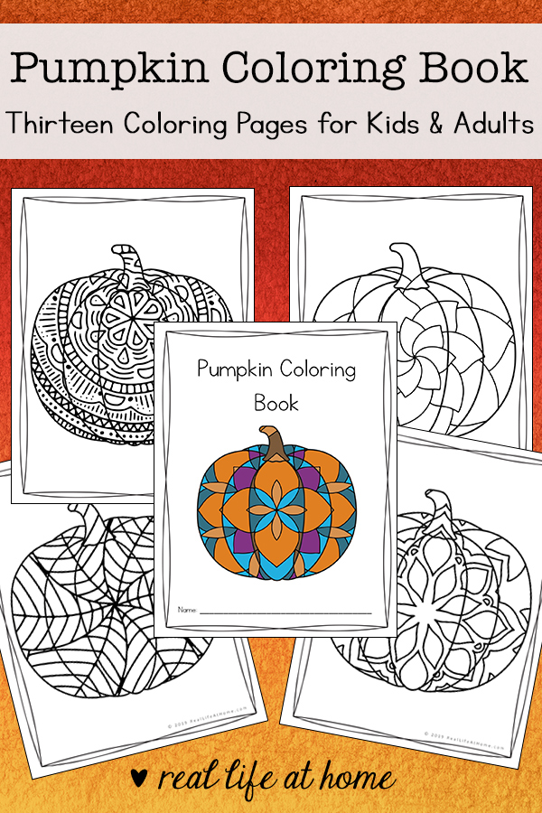 Printable Pumpkin Coloring Book for Kids and Adults