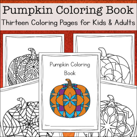 Printable Pumpkin Coloring Book for Kids and Adults