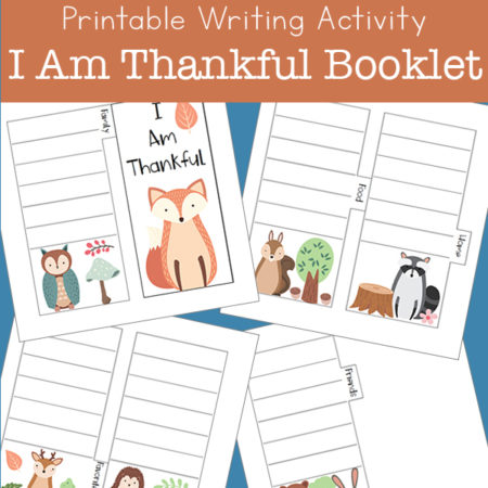 Printable Writing Activity - I Am Thankful Booklet