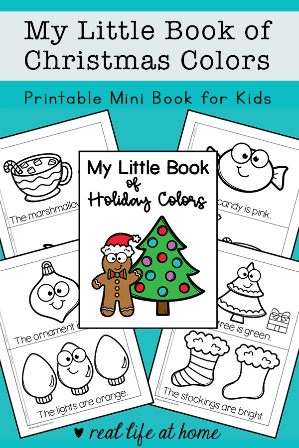 My Little Book of Christmas Colors Mini Book for Kids - Printable