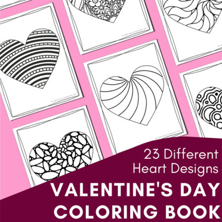 Printable Valentine Coloring Book for Kids and Adults