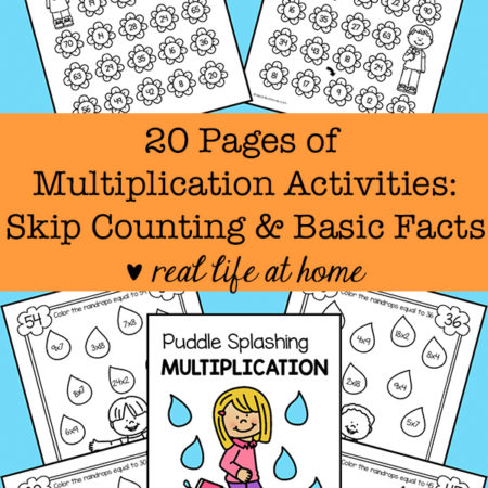 20 Pages of Multiplication Activities with Basic Facts