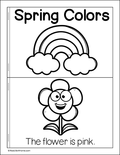 My Spring Colors Book Printable Mini Book For Kids 