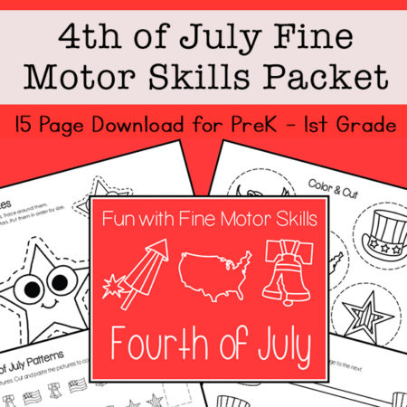4th of July Fine Motor Skills Practice