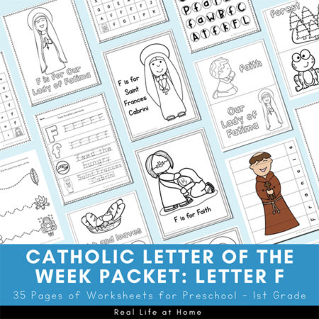 Catholic Letter of the Week - Packet for Letter F