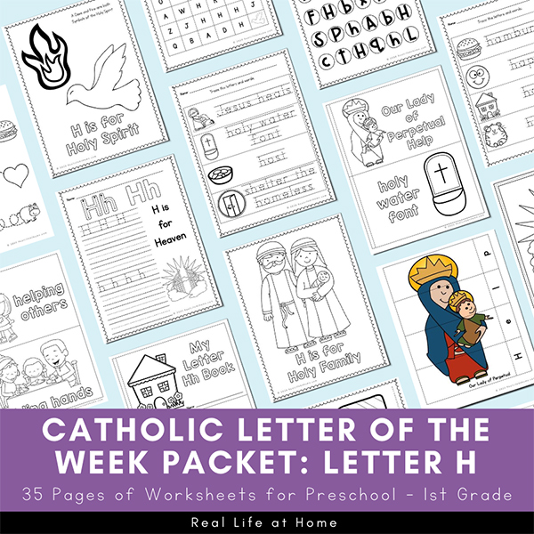 Catholic Letter of the Week Packet for Letter H