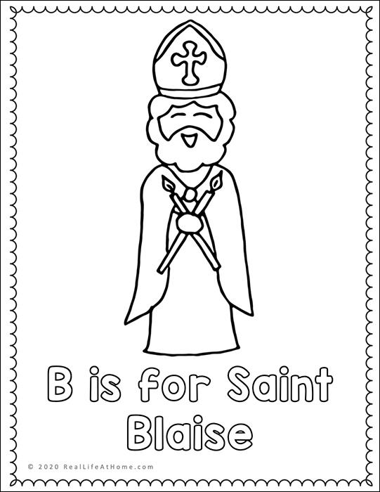 Saint Blaise Coloring Page