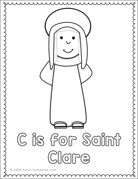 Saint Clare Coloring Page