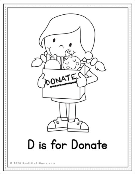 Donate Coloring Page