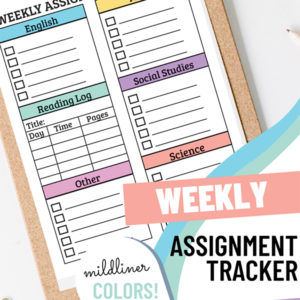 Weekly Assignment Planner for Students