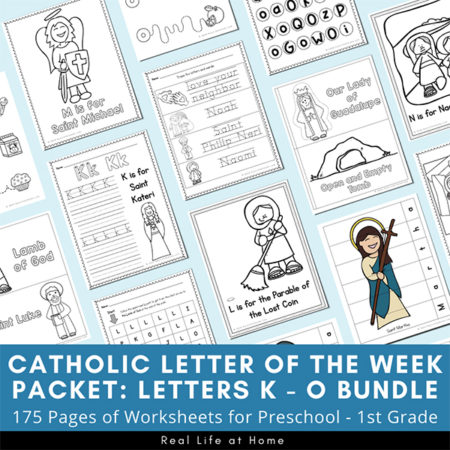 Catholic Letter of the Week K - O Bundle