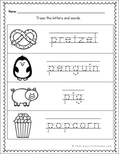 Letter P – Catholic Letter of the Week Worksheets and Coloring Pages