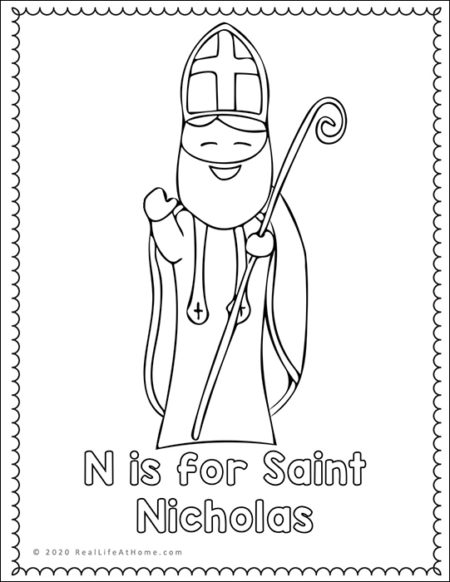 Saint Nicholas Coloring Page