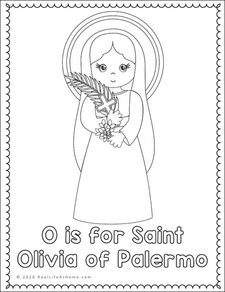 Saint Olivia of Palermo Coloring Page