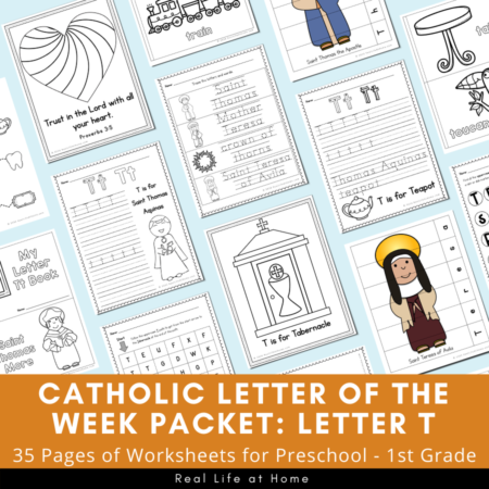 Letter T - Catholic Letter of the Week Packet