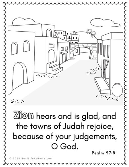 Coloring Page for Psalm 97