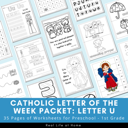 Letter U - Catholic Letter of the Week Packet