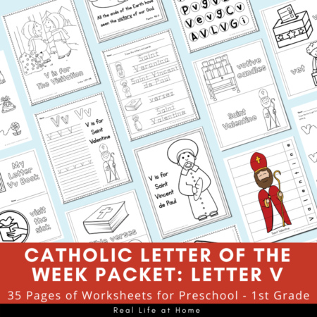 Letter V - Catholic Letter of the Week Packet