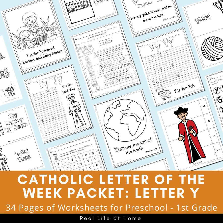 Letter Y - Catholic Letter of the Week Packet