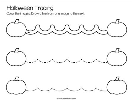 Halloween Line Tracing Page
