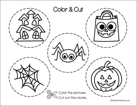 Color and Cut Activity Page