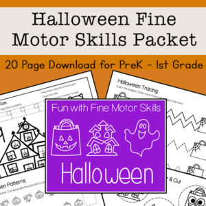 Halloween Fine Motor Skills Packet