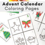 Advent Calendar Mini Coloring Pages Set