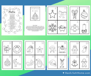 Advent Calendar Mini Coloring Pages Set
