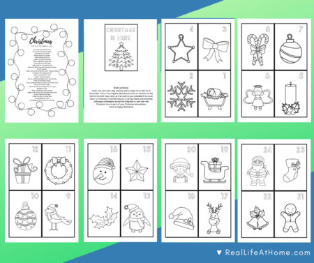 Christmas Countdown Mini Coloring Pages