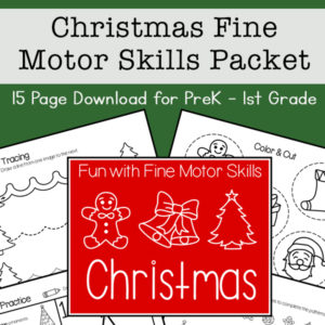 Christmas Fine Motor Skills Practice Packet