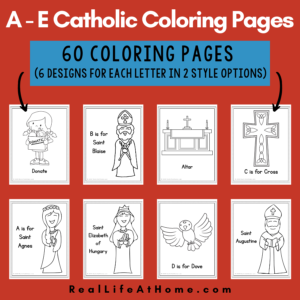 A - E Catholic Coloring Pages