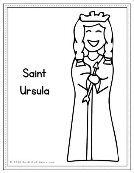 Saint Ursula Coloring Page