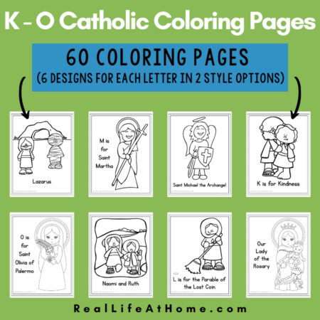 Catholic Coloring Pages for K - O