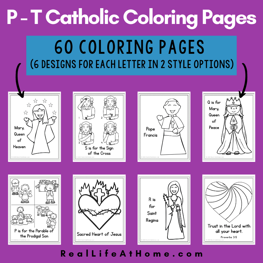 Catholic Coloring Pages for P - T