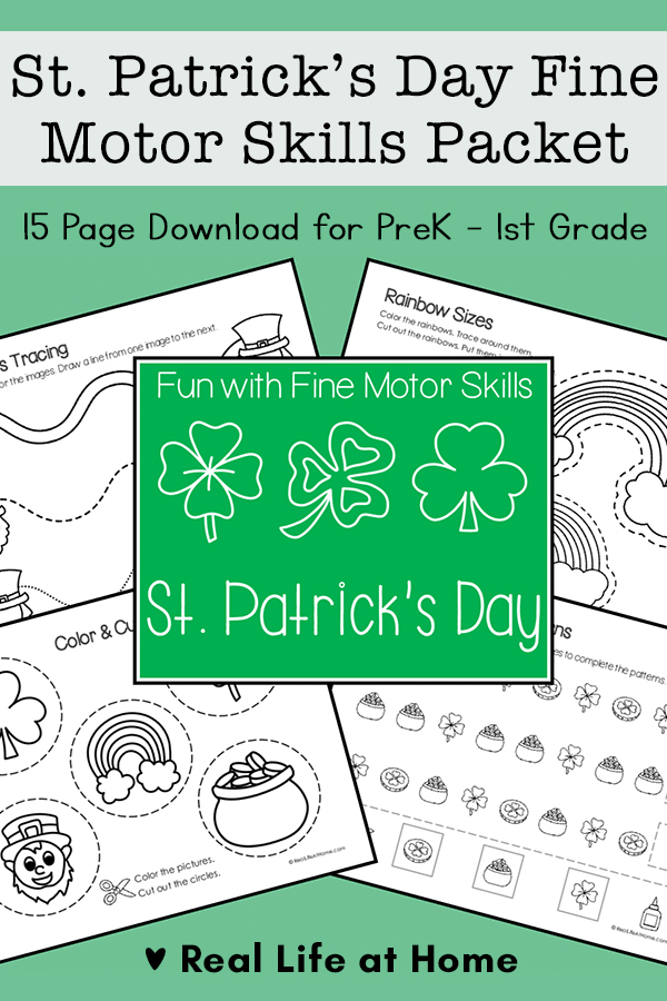 Saint Patrick's Day Fine Motor Skills Packet