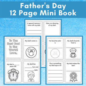 Father's Day Printable Mini Book for Kids
