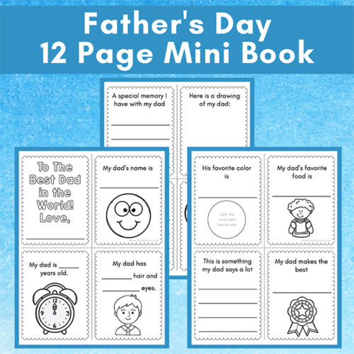 Father’s Day Printable Mini Book for Kids