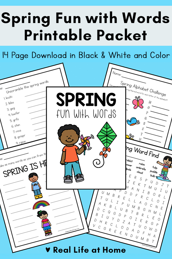 Spring Words Activity Packet
