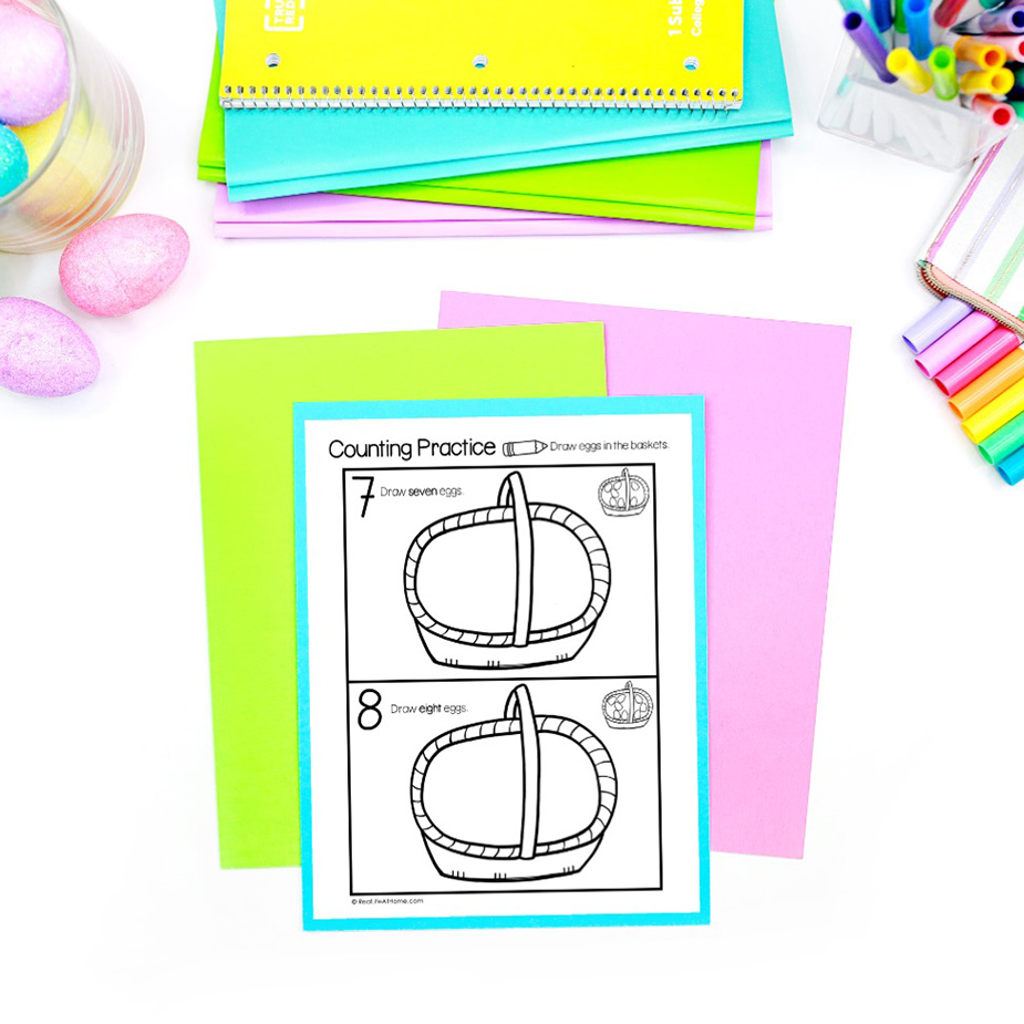 Easter counting task cards
