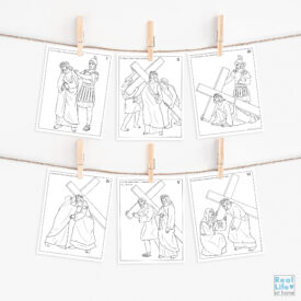Stations of the Cross Coloring Pages Set (15 Coloring Pages)